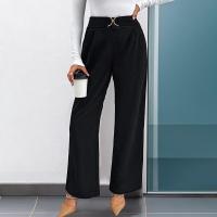 Pantalones Chic de Pierna Recta para Mujer Cintura Alta, Estilo Otoño Primavera, Negro, Pantalones Sueltos Nuevos - details 1