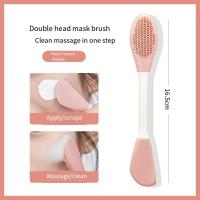 Cepillo de máscara de silicona de doble cabeza, raspador de cabeza suave exfoliante de doble uso, cepillos de limpieza de masaje amigables con la piel - details 6