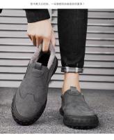 Zapatillas de deporte de moda para hombre, zapatos de conducción grandes de felpa informales sin cordones para papá - details 1