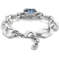 UNOde50-Pulsera de cadena con cristales de agua azul y colgante, Adorna tu muñeca con una pieza única - details 2