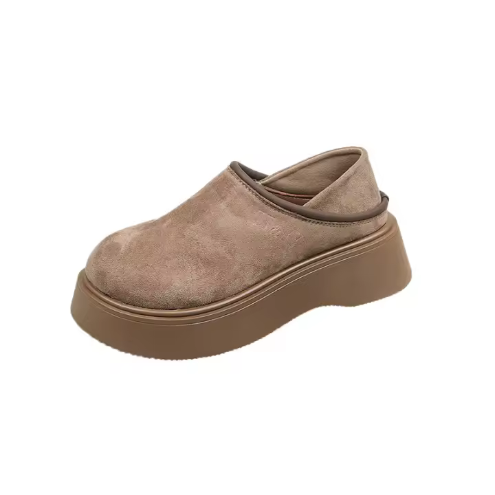 Botas retro con plataforma y altura para mujer con un pedal y dos zapatos bocken individual. - 1