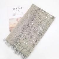 Chal de viscosa con borla y purpurina de para mujer, bufanda suave y brillante, Pashmina plateada, estola, Hijab musulmán - details 5