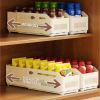 Contenedor de almacenamiento de cocina creativo, caja telescópica retráctil ajustable estirable, cajón de almacenamiento de gabinete apilable extraíble - details 3