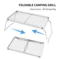 Parrilla plegable portátil de acero inoxidable 304 para acampar, hacer picnic y pescar: equipo de cocina para exteriores compacto y duradero - details 2