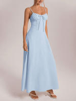 Vestido de noche elegante de manga corta de color sólido Ropa de mujer - details 17