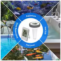 Termómetro inalámbrico flotante para piscina, dispositivo con Monitor de temperatura interior, reloj para estanque, bañera de hidromasaje y Acuario - details 14