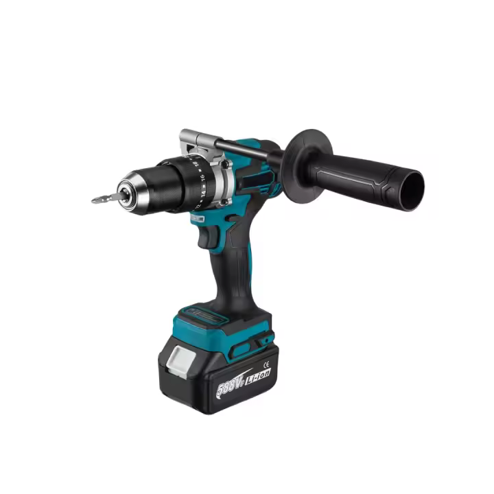 Taladro percutor eléctrico sin escobillas ONEVAN de 1500W y 650NM, destornillador inalámbrico para placas, suelo y madera, herramienta de trabajo para batería Makita, juego de pines. - 1