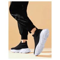 Zapatos Deportivos Con Plataforma A La Moda Para Hombre, Zapatillas Informales De Punto Rojo De Alta Calidad, Zapatillas Para Correr Ligeras Y Transpirables Sin Cordones Para Hombre - details 26