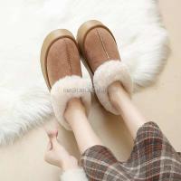 Nuevas botas mullidas por encima de la rodilla de alta calidad con zapatos de mujer de piel cálidos antideslizantes y baratos para invierno sin logotipo - details 1