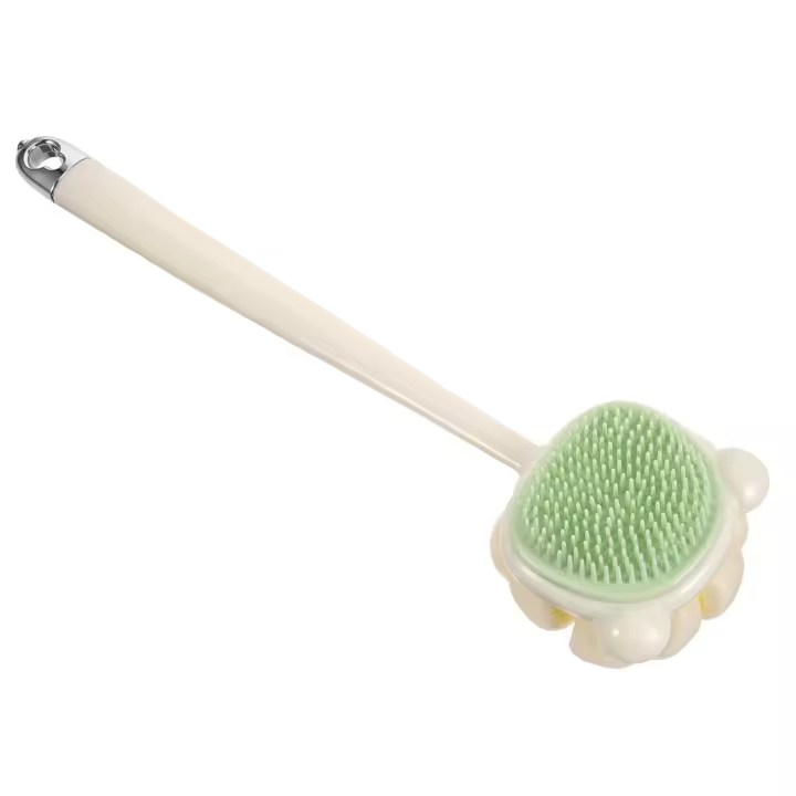 Cepillo corporal para bañera, doble cara, para la parte trasera de la ducha, con mango largo, para hombre - 1