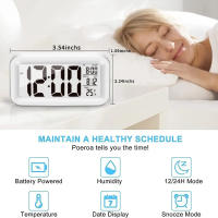 Reloj De Alarma Digital LED Con Luz De Fondo Multifuncional Para Escritorio Incluye Calendario Y Mostrador De La Fecha Y La Hora - details 2