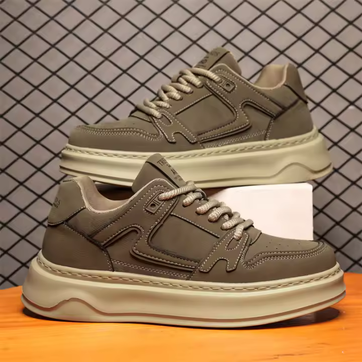 Nuevos zapatos deportivos y de ocio retro transpirables y versátiles de suela gruesa que realzan - 1