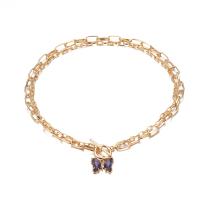 Collar vintage de mariposa para mujer Multicapa dorada, hoja de acero inoxidable 316L, cadena de serpiente, joyería de regalo - details 13