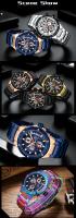 Reloj de cuarzo elegante de negocios de lujo para hombre, reloj de pulsera con banda de acero luminosa resistente al agua, gran regalo para novio/esposo - details 12