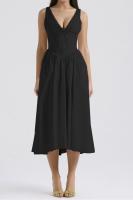 2025 nuevos modelos de primavera y verano, vestido de tirantes ajustado, vestido de temperamento con cuello en V estampado informal europeo y americano - details 16