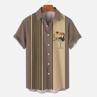 Camisa de verano para hombre, Tops informales de manga corta con solapa, camisa hawaiana clásica de uso diario, ropa holgada de gran tamaño para hombre, manga corta - details 4