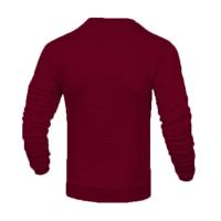 Abrigo de hombre moda pequeño cheque Waffle juvenil cuello redondo jacquard cheque sudadera con capucha - details 11