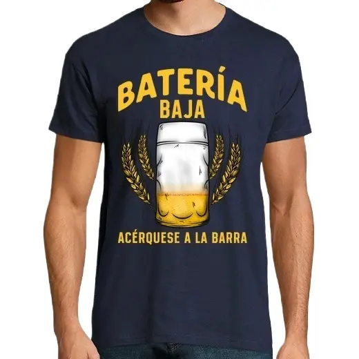 Cerveza Batería Baja Regalo Cervezas Humor Alcohol Cerveza Camisetas CERVEZA,Pack Regalo Camiseta Personalizada - 1