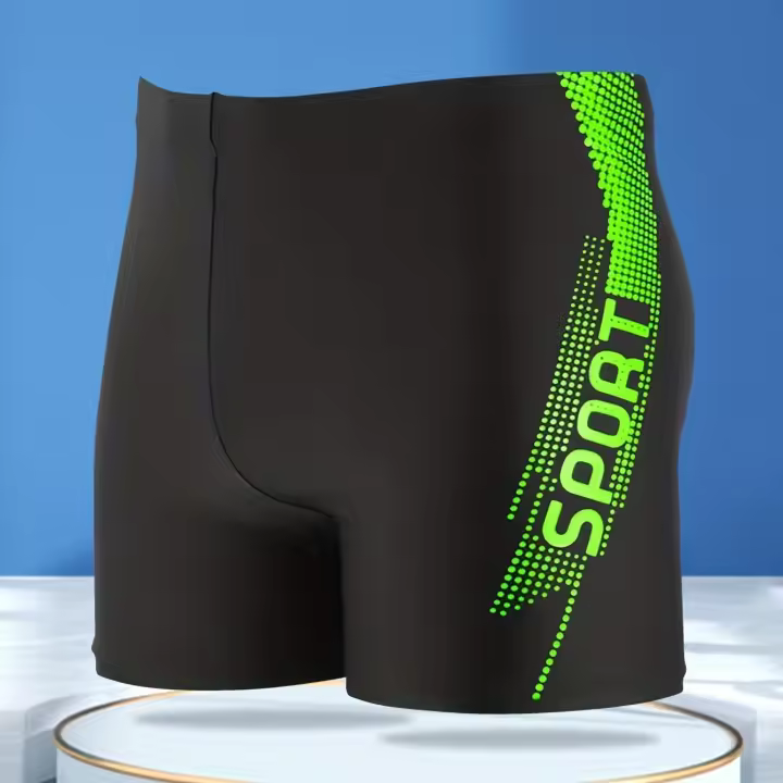Bañador estampado deportivo para hombres, pantalones cortos de natación para hombres, secado rápido con cordón - 1