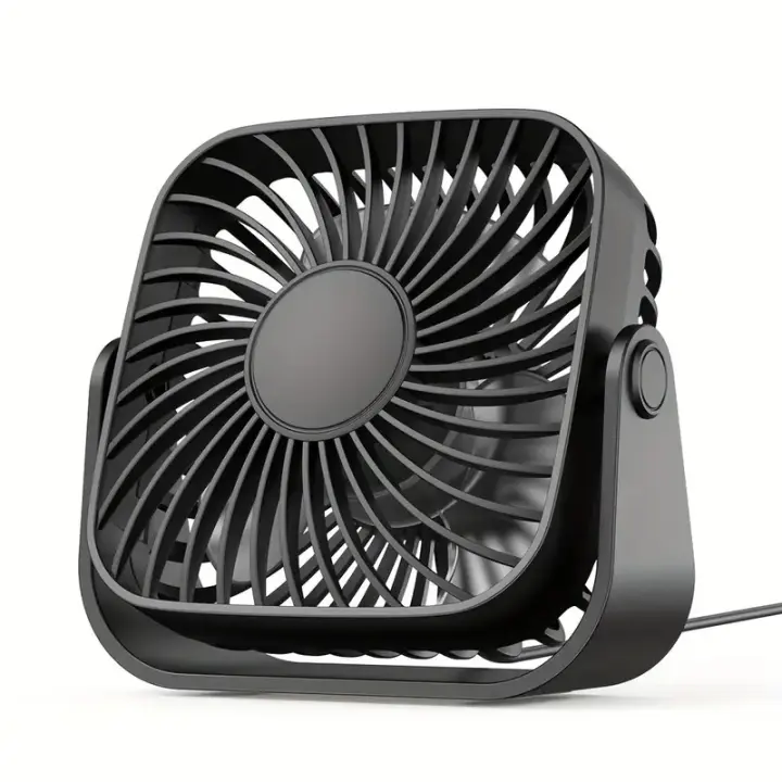 Ventilador portátil USB con 3 velocidades, ventilación giratorios de 360 °,para dormitorio, estudio y uso en la oficina - 1
