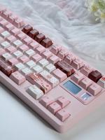 Teclas PIWIJOY Temáticas Choco Cake, 146 Teclas Rosa, Perfil Cherry, PBT Duradero. Con diseños artísticos, compatibles con teclados mecánicos, ideal como regalo para amantes de la personalización. - details 1