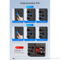 Nuevo enchufe de conversión 3usb Travel multinacional enchufes de conversión creativos tipec multinacional enchufes - details 7