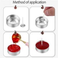Tazas de luces de té de aluminio de 150 piezas, latas de luz de té de Metal con mechas de vela de 150 piezas, vela vacía para amantes de las velas - details 3