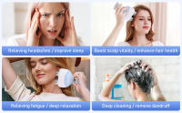 Masajeador de Cuero Cabelludo Inalámbrico Eléctrico Masaje Combo para Crecimiento del Cabello, Limpieza Profunda y Relajación del Estrés Adecuado para Piel Normal - details 3