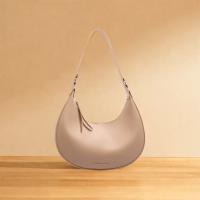 Bolso de hombro de media luna de cuero PU para ocio, bolso Retro Vintage de Color sólido para axila, bolso de media luna, bolso para axila para mujer - details 4