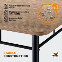 Juego de comedor con mesa y 4 sillas (5 piezas) Muebles de cocina Leo de madera completa, 110x68cm, estilo industrial - details 17