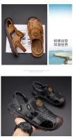 Sandalias de Hombre de Cuero de Vaca Zapatos de Playa Antideslizantes para el Verano - details 13