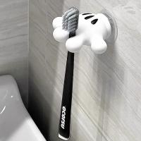Soporte para cepillo de dientes de palma, bonita toalla de baño, ventosa, gancho multifunción, sin rastro, enrollador de datos - details 2