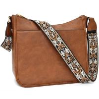 Bolso cruzado de hombro ancho para mujer de moda Bolso de mano retro grande multifuncional de cuero PU - details 3
