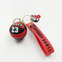 Llavero de baloncesto realista 3D llavero de baloncesto pareja coche colgante mochila decoración - details 7