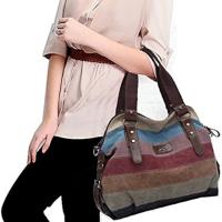 Bolso de hombro de lona multicolor para mujer, bolso de mano Hobos - details 1