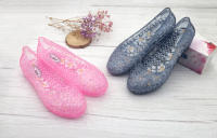 Sandalias de cabeza de cristal femeninas, bolso de verano de plástico, fondo plano de estudiante - details 4
