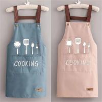 Delantal resistente al agua y al aceite para adultos, ropa de trabajo, accesorio de cocina para el hogar, a la moda - details 0