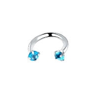 2 piezas 16g de piedra de circón nariz labio eyebone anillos 1,2*8*3mm en forma de c de acero inoxidable nariz labio eyebone unir cuerpo joyería de las mujeres de los hombres - details 10
