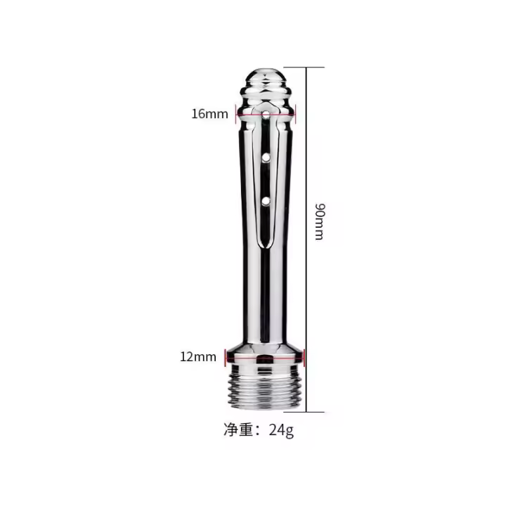 Ducha de acero inoxidable Leten de 7 orificios laterales para enema, limpiador de metal, tapón anal, juguetes sexuales anales. - 1