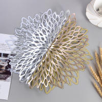 Juego de manteles individuales metálicos de PVC para mesa de comedor, almohadillas huecas para posavasos, tapetes para cuencos, hoja de vinilo, Decoración de mesa de comedor, nuevo - details 9