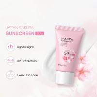 1 Uds Sakura Sunscreen30g crema hidratante y aislante protector solar Facial loción de aislamiento crema hidratante brillante - details 0