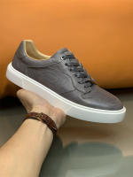 Zapatos casuales de cuero vacuno rayado a mano de alta gama para hombre - details 24