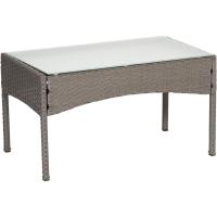 Muebles de jardín de Resina Trenzada Negra - 4 Asientos: 1 sofá, 2 sillones, 1 Mesa de Centro - Cojines Beige con - details 16