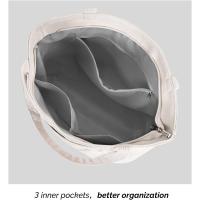 Bolso Bandolera Grande Mujer Beige - Universidad, Escuela, Trabajo, Viajes - details 2