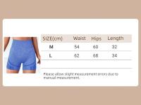Levantamiento de cadera de entrenamiento de cintura alta de yoga sin costuras para mujer, pantalones cortos para correr, ropa de gimnasio elástica - details 0