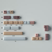 Akira-teclas de perfil Cherry, teclas de sublimación de tinte de 5 lados, Material PBT, para teclado mecánico MX Switch, US/JP, 129/23 - details 1