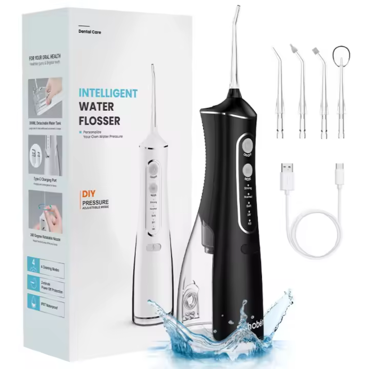 Irrigador Bucal Profesional Limpieza Dental - Irrigador Limpieza Dental, with 4 Boquillas 4 Modos, IPX7 Impermeable - 1
