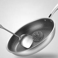 Sartén de 26/28/30cm, olla multifuncional de panal sin recubrimiento, olla de cocina de carne gruesa de acero inoxidable, Cocina de Inducción de Gas - details 21