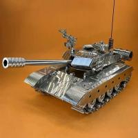 Tanque de batalla principal chino T99 de acero inoxidable, modelo de aleación 1:32, adornos, juguetes terminados - details 19