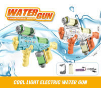 Pistola de agua de juguete, pistola de agua de repetición de alta velocidad completamente automática con luces, juguetes de juego de agua de gran capacidad para niños, regalos - details 5